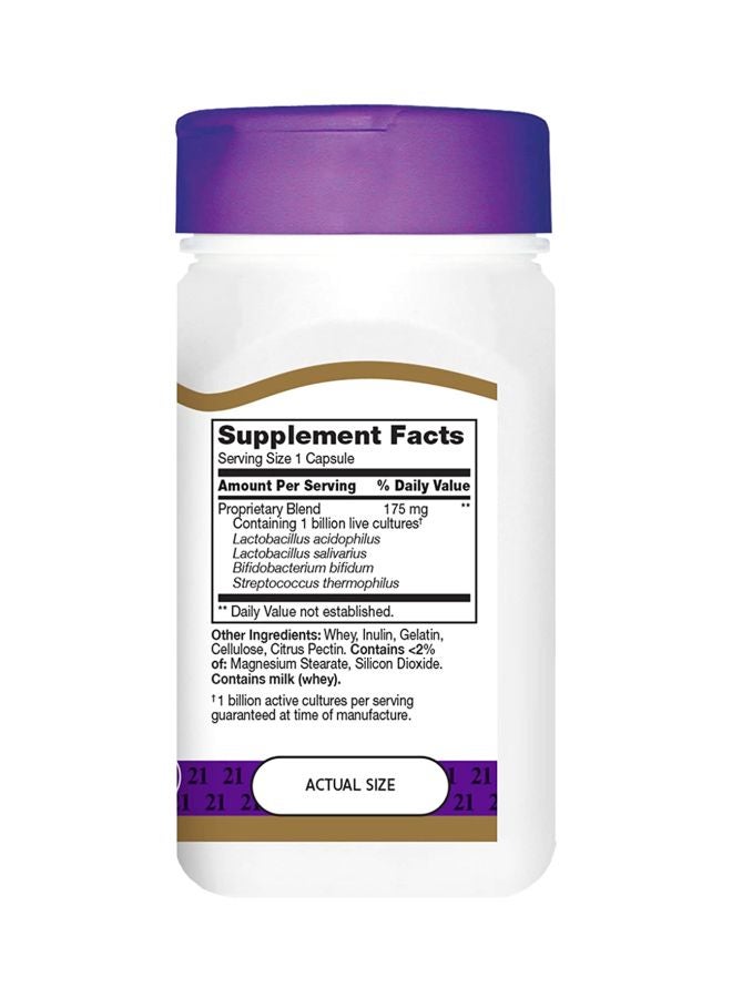 القرن الحادي والعشرون مزيج أسيدوفيلوس بروبيوتيك - 100 كبسولة - Image 4